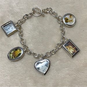 NWOT Premier Designs “Picture Perfect” Silver Tone Metal Photo Charm Bracelet